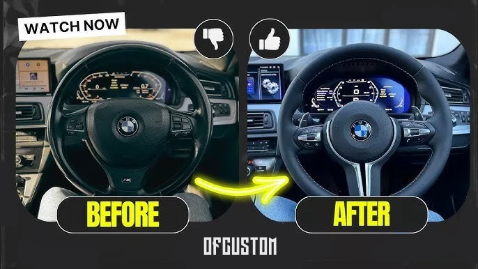 ᴏꜰꜰᴄᴜꜱᴛᴏᴍ™ Customised leather steering wheel suitable for bmw E90 series